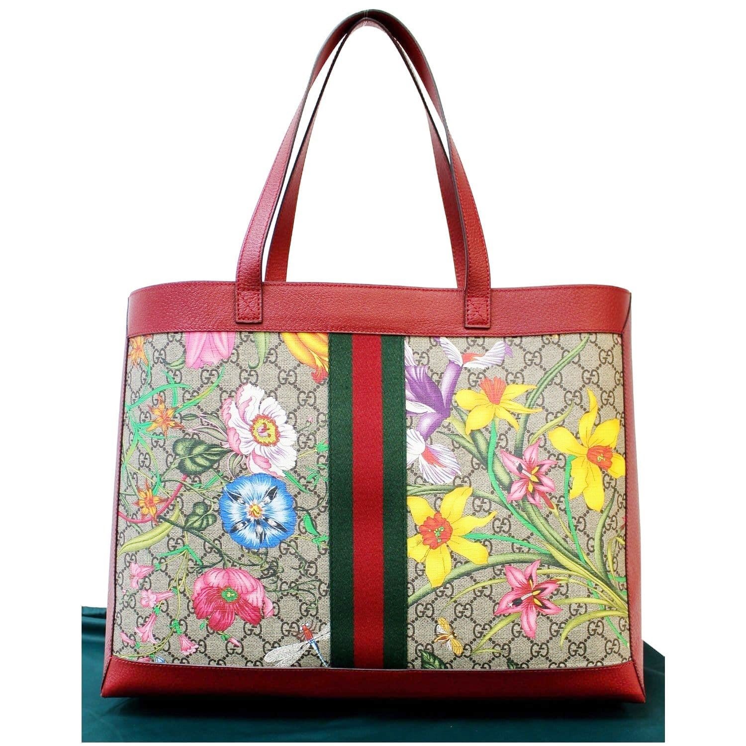 Gucci Ophidia Centennial GG Flower Canvas Medium Tote Bag