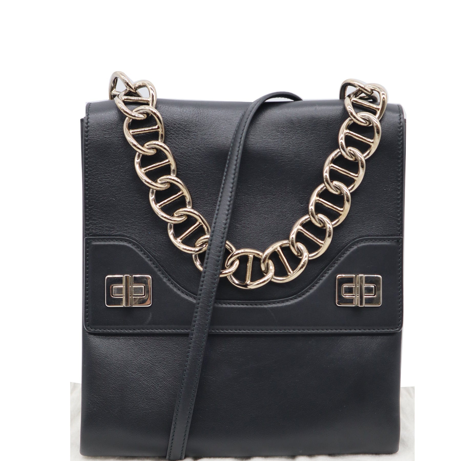 Prada Leather Flap Chain Bag