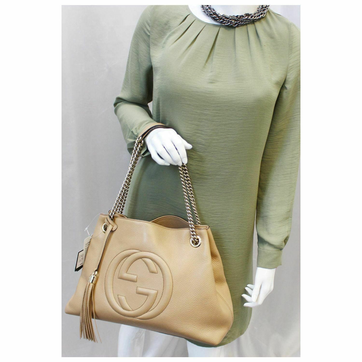 Soho leather handbag Gucci Beige in Leather - 34832599