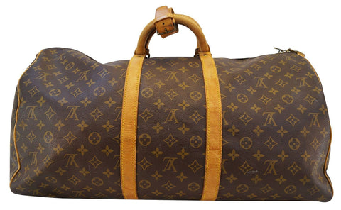 LOUIS VUITTON Monogram Keepall 55 Bandouliere Travel Bag