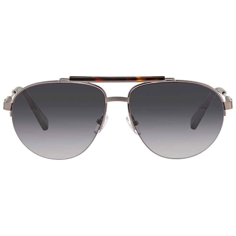 Ermenegildo Zegna Shiny Dark Ruthenium Sunglasses Men