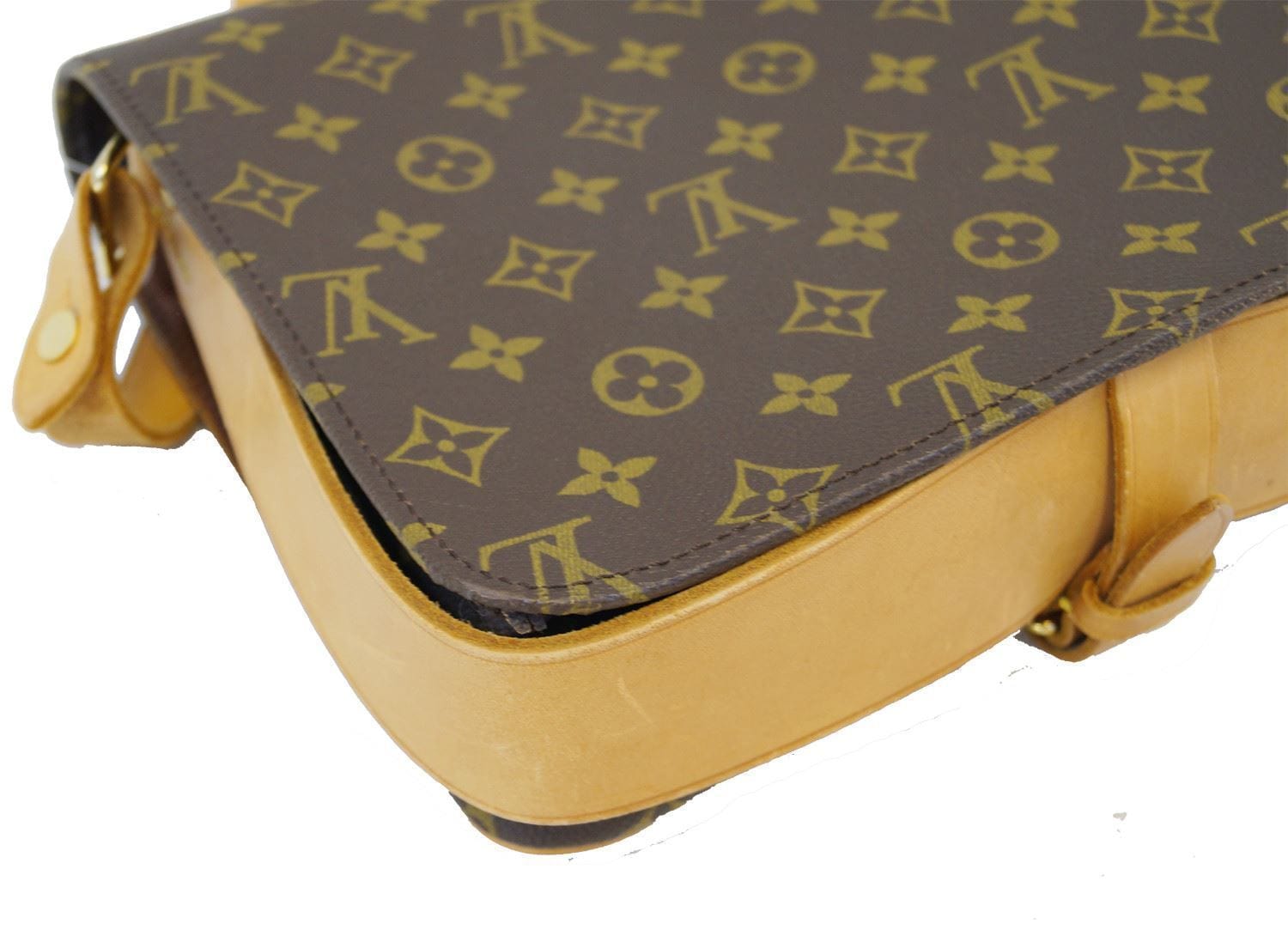 Authentic Louis Vuitton Monogram Cartouchiere GM Shoulder Bag Old